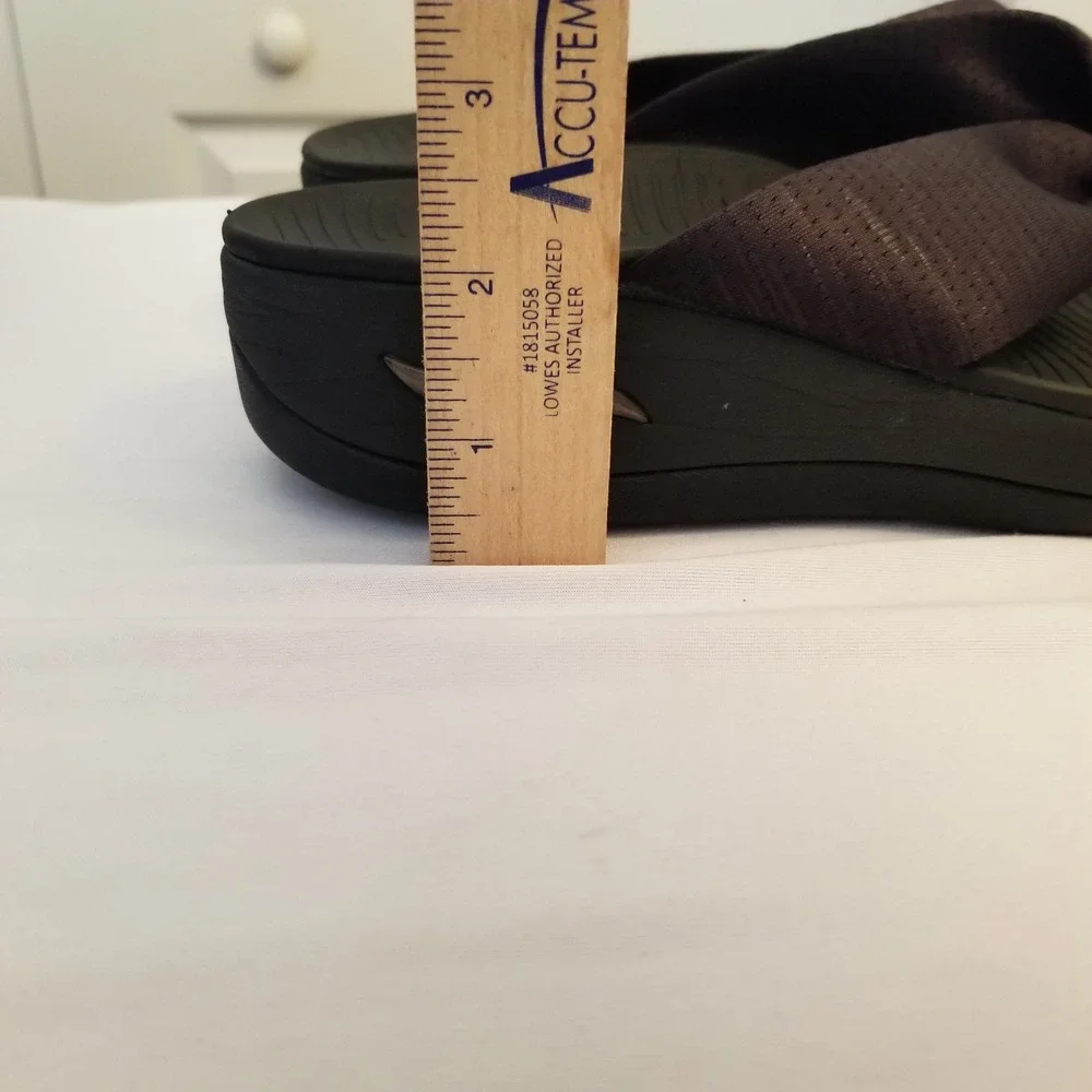 Skechers Arch Fit Black Knotted Fabric Thong Sandals Womens 119247 Size 10